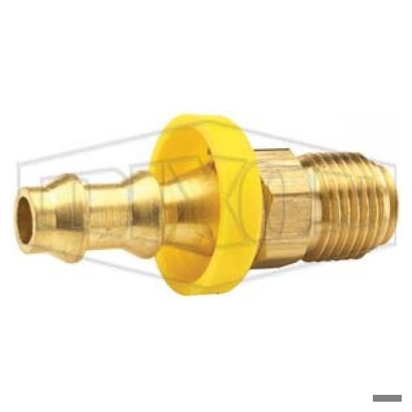Hose Barb, 7/8-18 x 5/8 in Nominal, MUNF x Hose Barb, Brass, Domestic